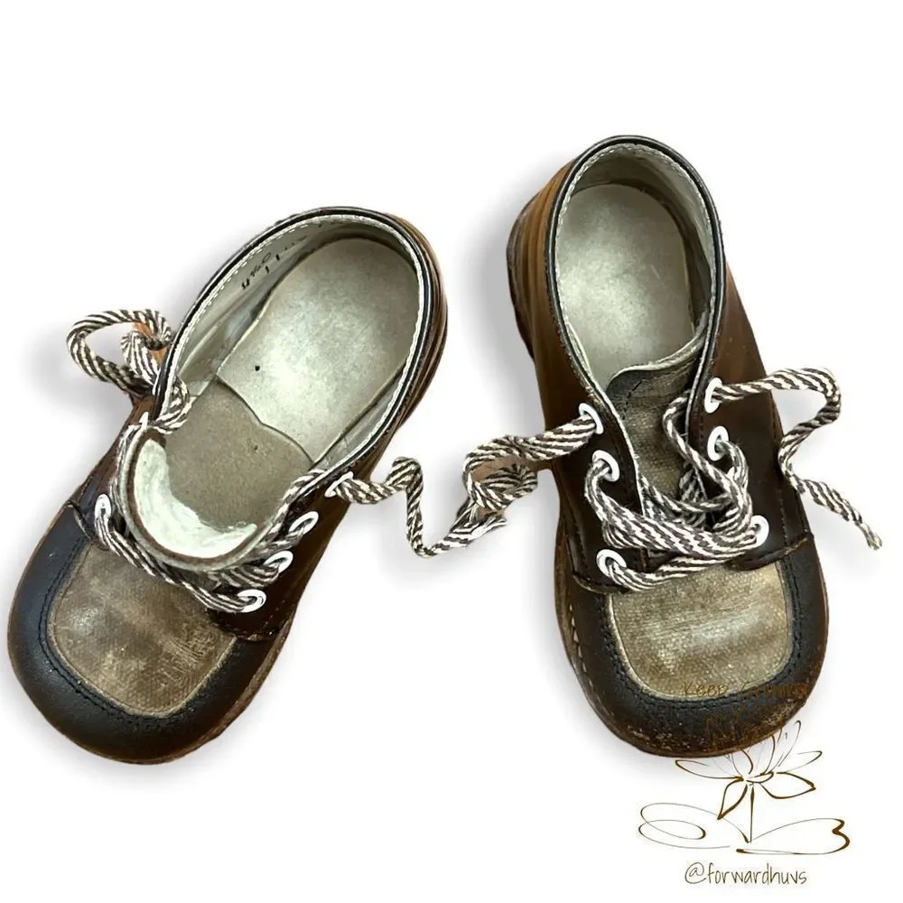 Children’s Vintage Leather Hand-Crafted Baby / Toddler Shoes Size 4.5